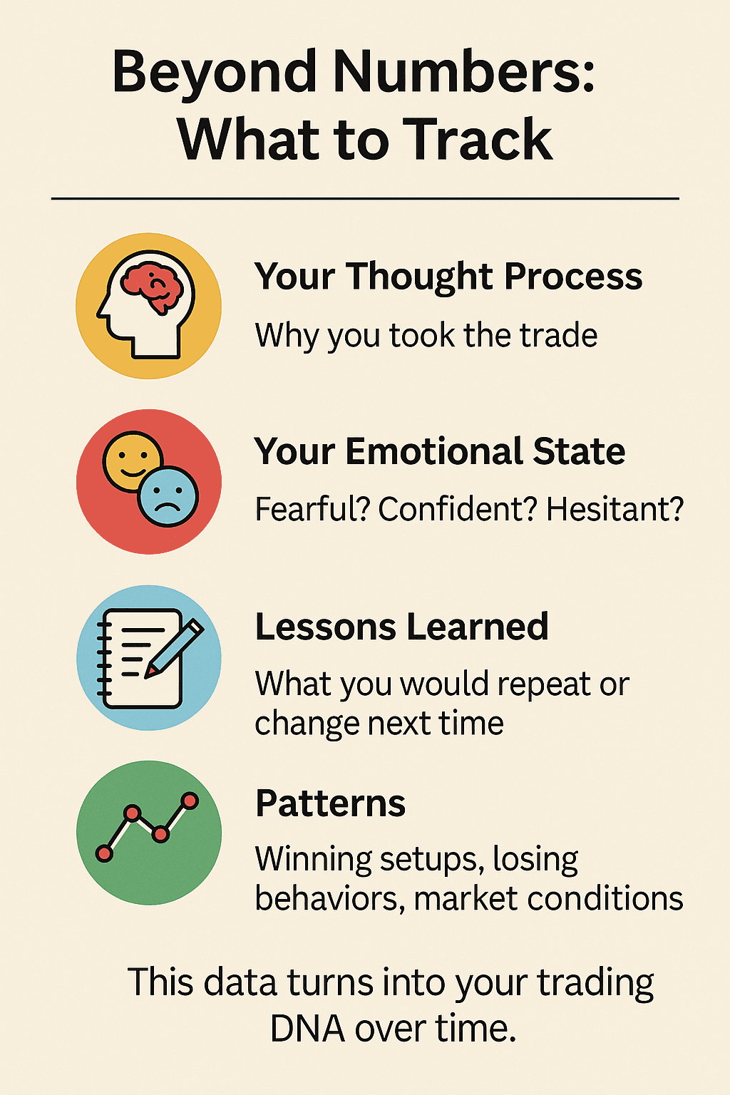 Infographic — What to Track in a Trading Journal